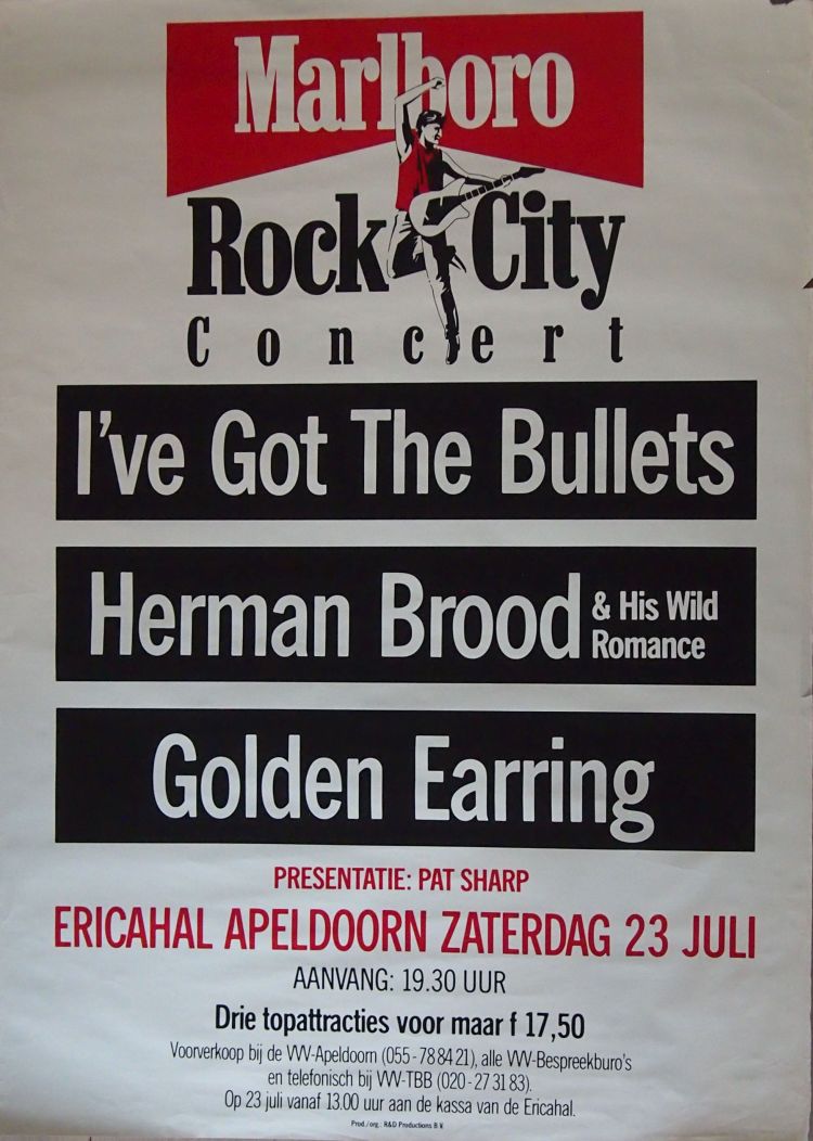 Golden Earring show poster July 23 1988 Marlboro Rock City event (Collection Edwin Knip)